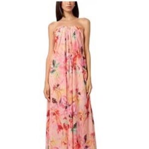 Liv Foster Brooke Strapless Chiffon Maxi Dress size 6